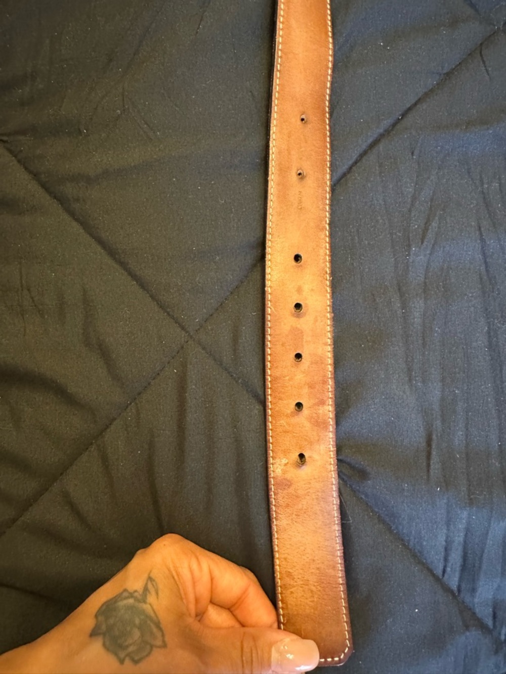 Louis Vuitton Brown Leather Belt Strap with Stamped Size. Authentic! - Picture 4 of 7